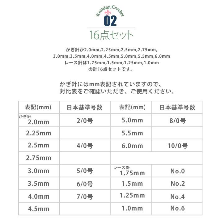 かぎ針セット 16点 編み物用 かぎ針 レース針 グリップ 16本セット 編み物 かぎ針編み 毛糸 レース編み あみ針 アイリストップマート 通販 Yahoo ショッピング