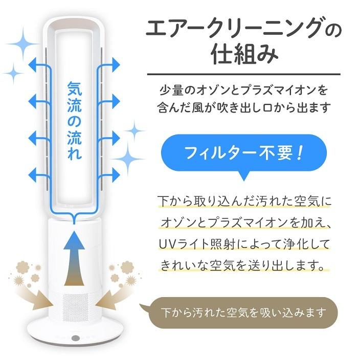 タワーファン 扇風機 温風 冷風 空気清浄機 プラズマイオン 機能搭載 除菌 消臭 Uvライト オゾン Uvクリアエージ アイリストップマート 通販 Yahoo ショッピング