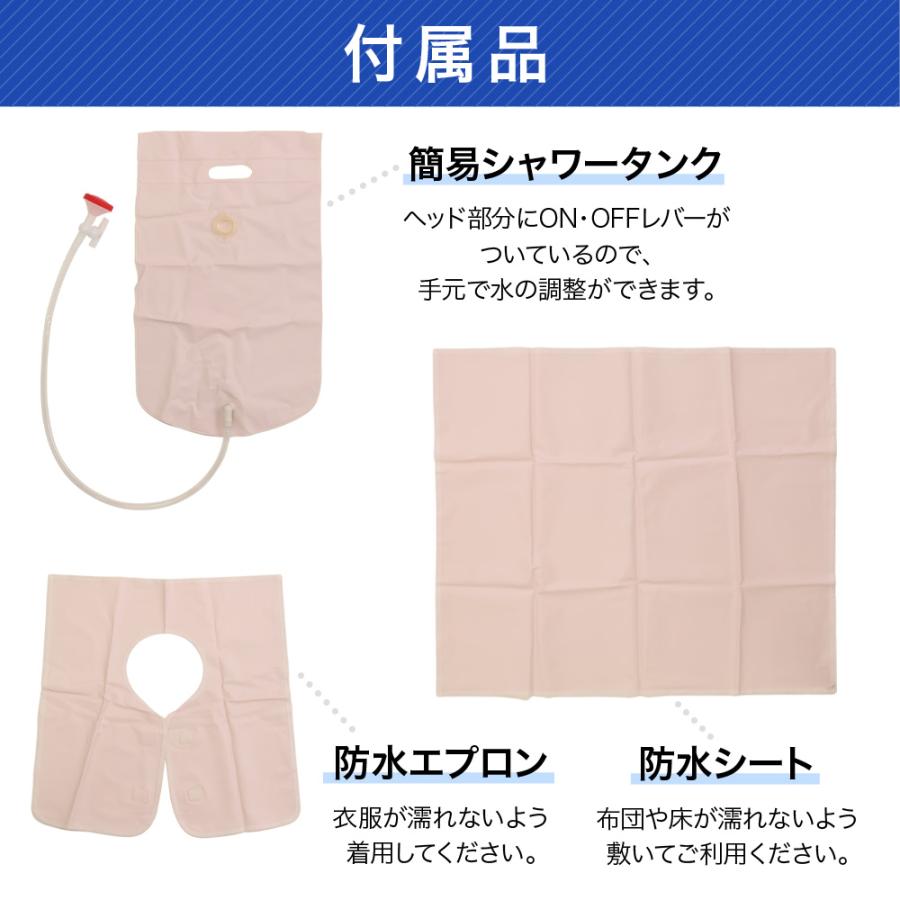 洗髪器 介護 寝たまま シャンプー台 入浴補助 エアー式 簡易シャワー