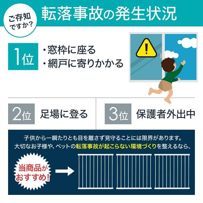転落防止 窓 転落防止柵 窓フェンス フェンス ベビーゲート 柵 3枚組