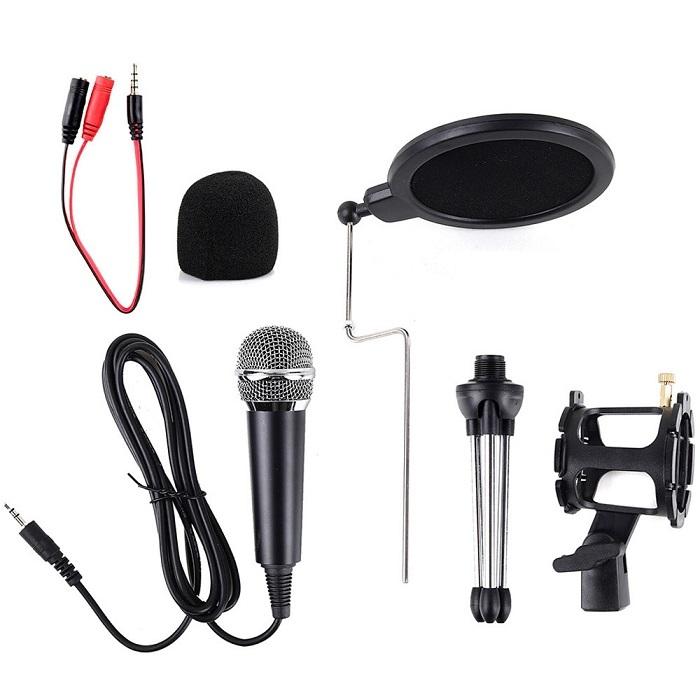 コンデンサーマイク iPhone Android 3.5mm マイク セット 無指向性