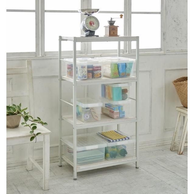 ホワイトプラスチック収納ボックス 蓋付き *2個 収納ボックス 収納ケース フタ付き 2個 おしゃれ プラスチック L