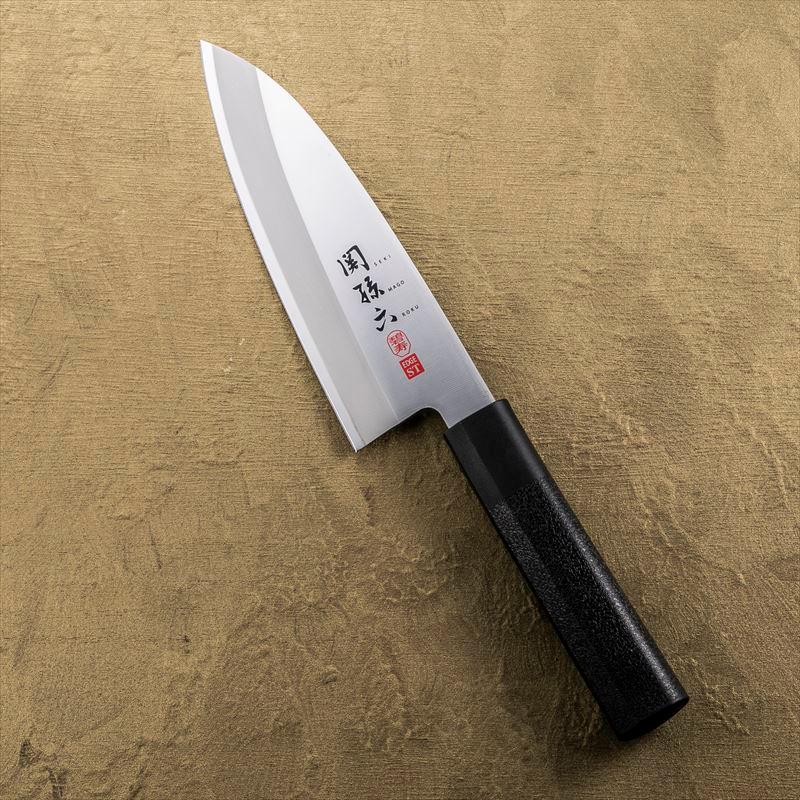関孫六 包丁 出刃包丁 ステンレス 150mm 左利き用 碧寿ステンレス 和