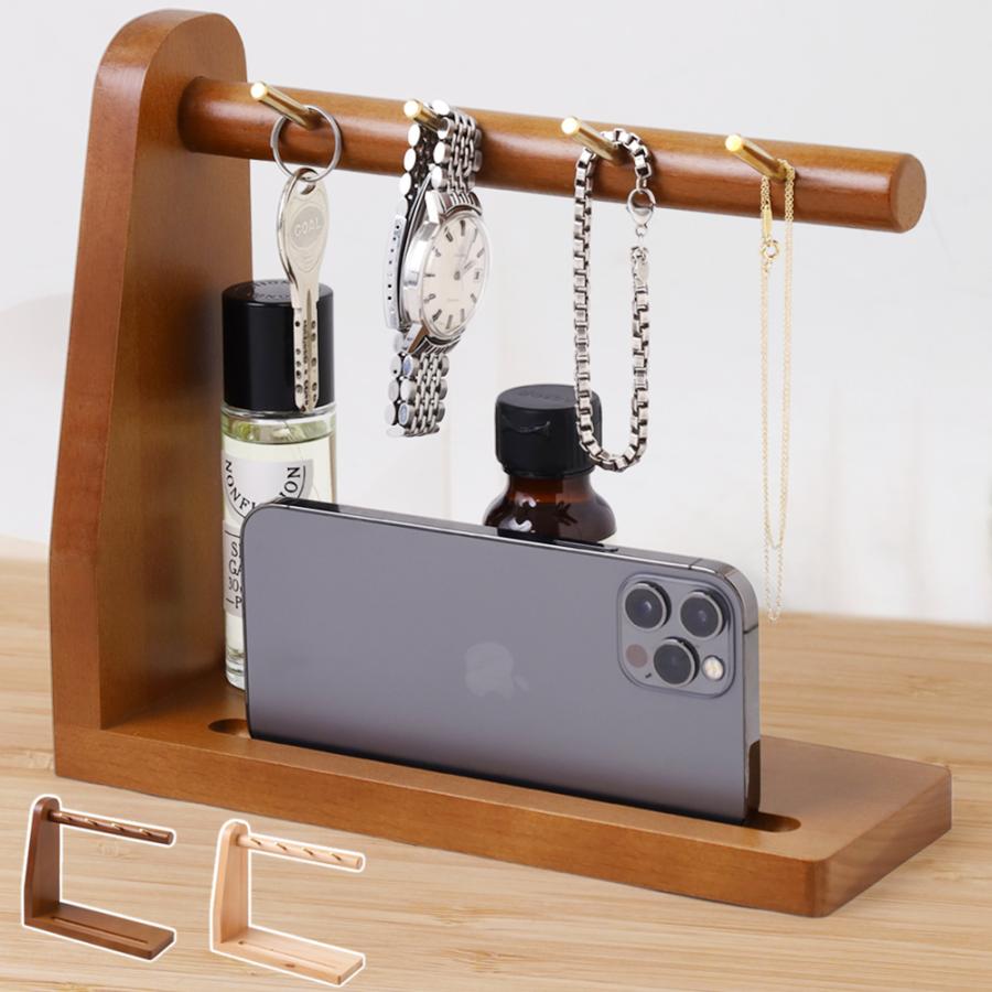 玄関 小物収納 小物 キーフック 鍵置き 小物入れ 木製 おしゃれ スマホスタンド 鍵スタンド 鍵 小物置き キースタンド スタンド キーフックスタンド 玄関収納 の商品画像