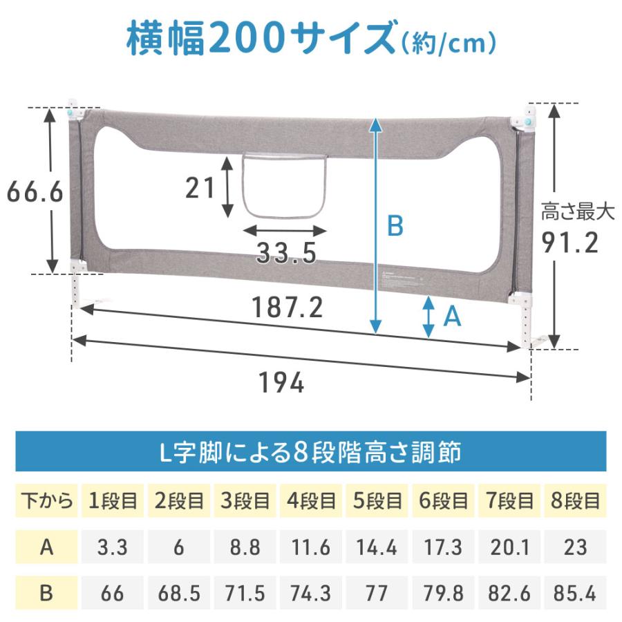 ベッドガード 転落防止 ベッドフェンス ベビーガード ハイタイプ 
