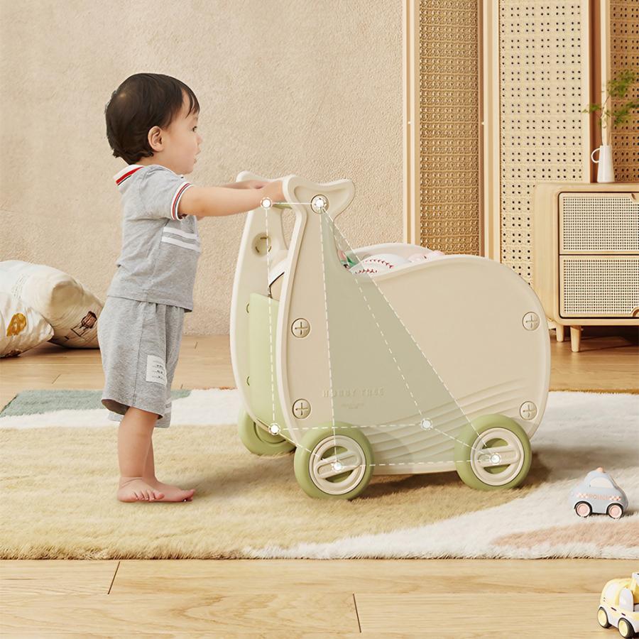 手押し車 赤ちゃん ベビーウォーカー ぬいぐるみ 収納 おもちゃ