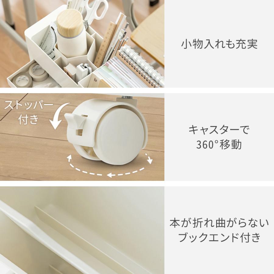 マガジンラック スリム キャスター ファイルワゴン オープンラック