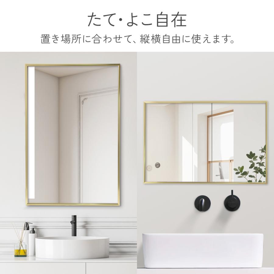 鏡 壁掛け ミラー 壁掛けミラー 飛散防止 ウォールミラー 40cm 60cm