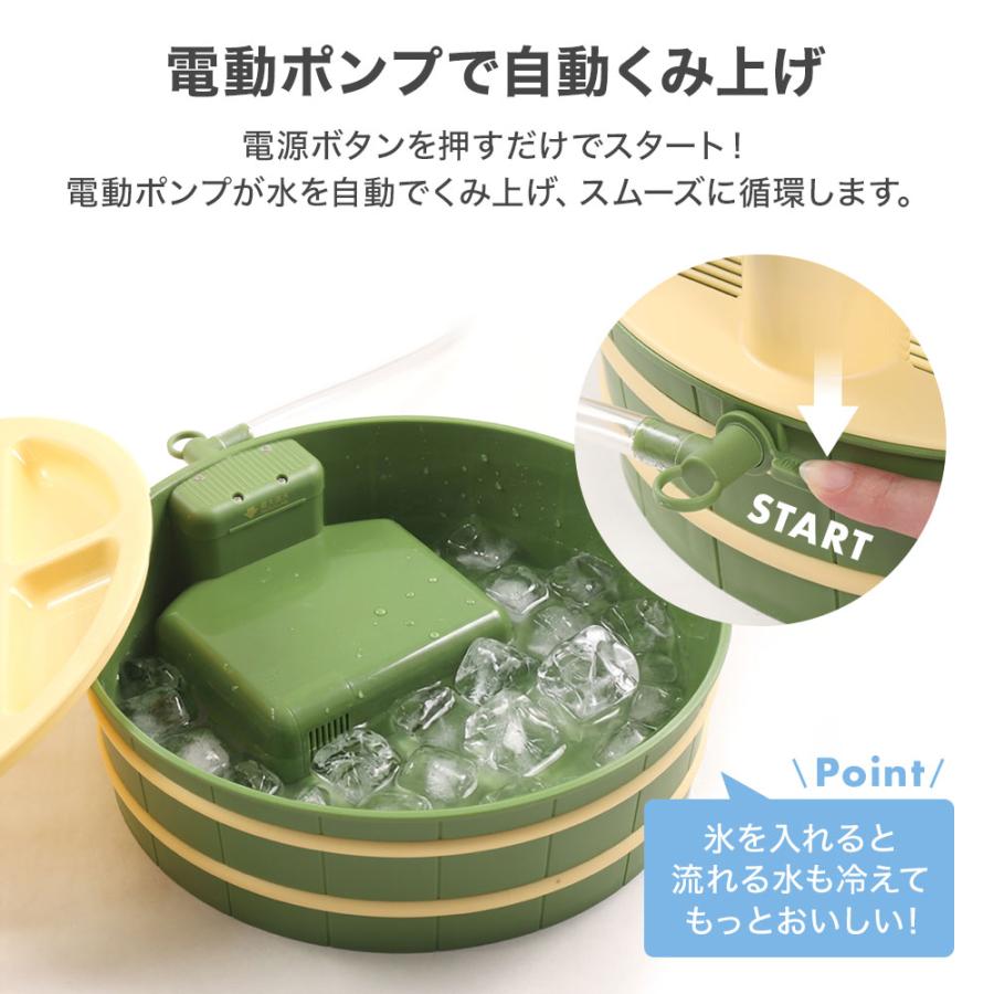 そうめん流し器 竹 流しそうめん機 卓上 家庭用 大型 竹流麺