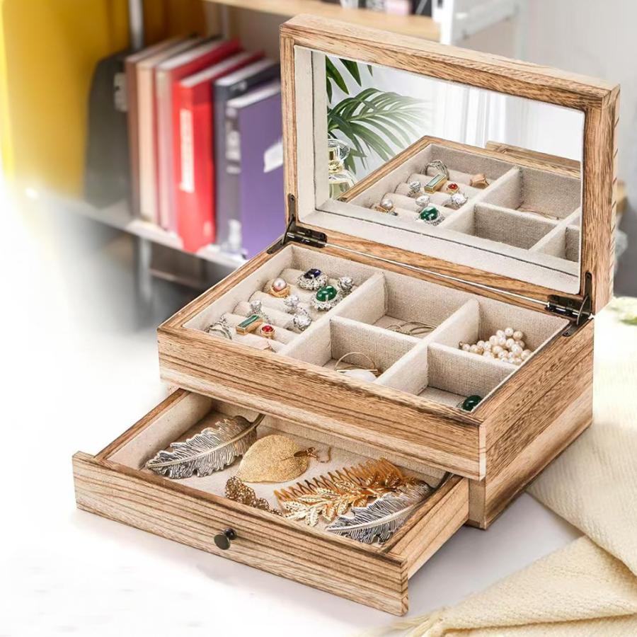 週末限定価格　木製　宝石箱　アクセサリー入レ　美品 シアーズ Sears シアーズ Sears ジュエリーボックス 木製 宝石箱