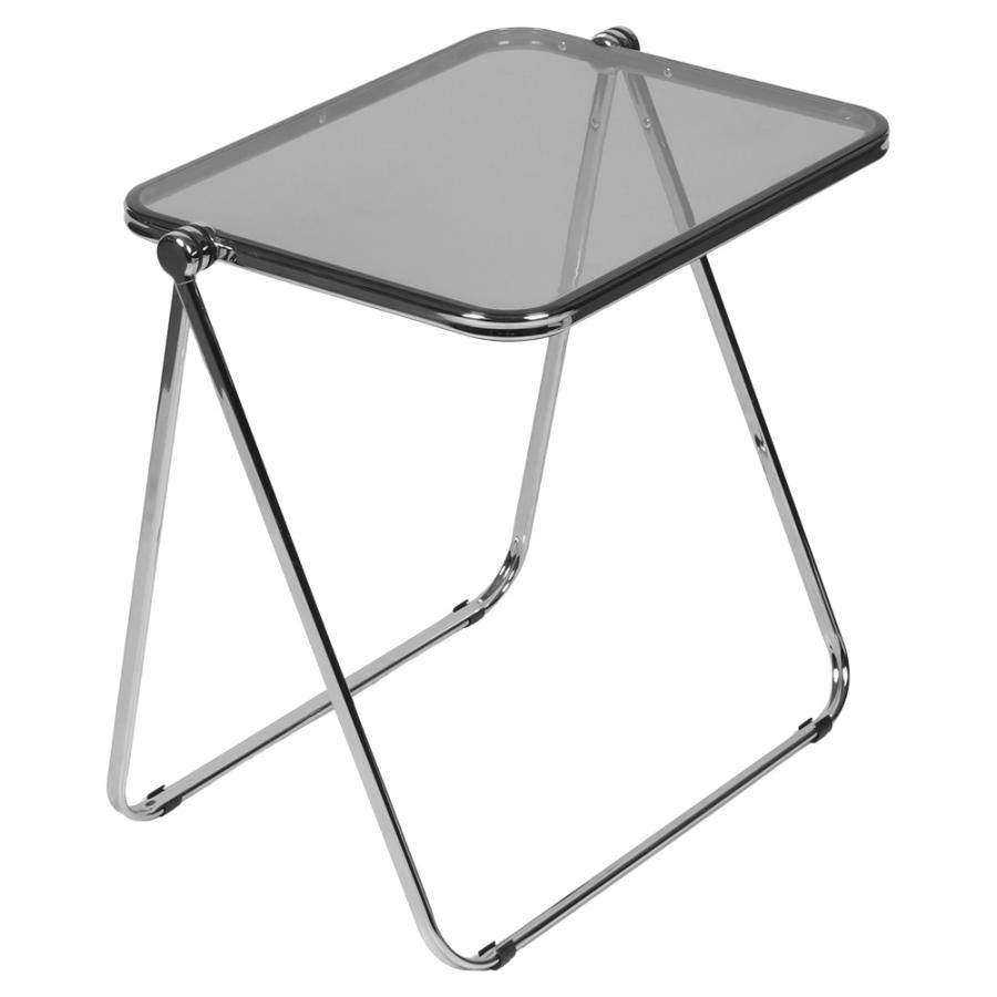 クリアテーブル 折りたたみ 透明　グレー クリアテーブル おしゃれ 折りたたみ クリアデスク 透明 韓国