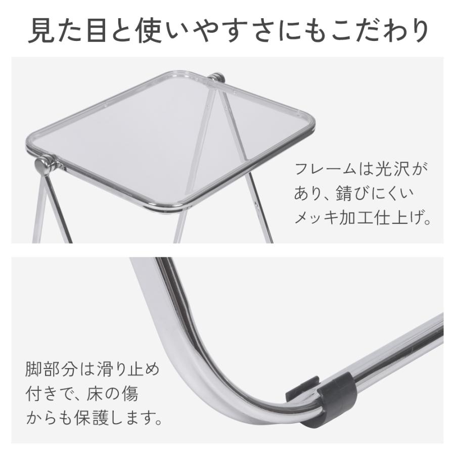 クリアテーブル おしゃれ 折りたたみ クリアデスク 透明 韓国 軽量