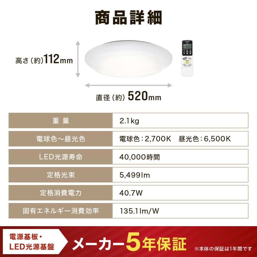 日立（HITACHI） シーリングライト led 12畳 12帖 LEC-AH120U 調色