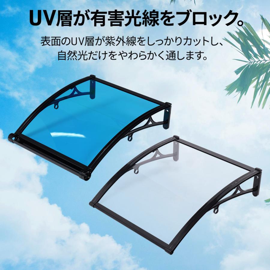 ひさし 庇 後付け 日よけ シェード 60×60cm 屋根 日除け UVカット 99 