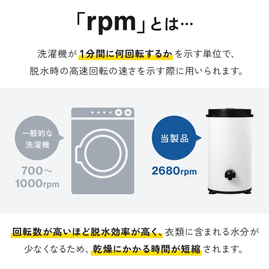VERSOS（ベルソス） 脱水機 小型 電動 小型脱水機 脱水機能 軽量