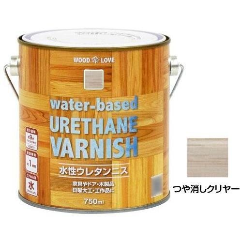 ニッペホームペイント WOODLOVE 水性ウレタンニス つや消しクリヤー 750ml｜iro2-n