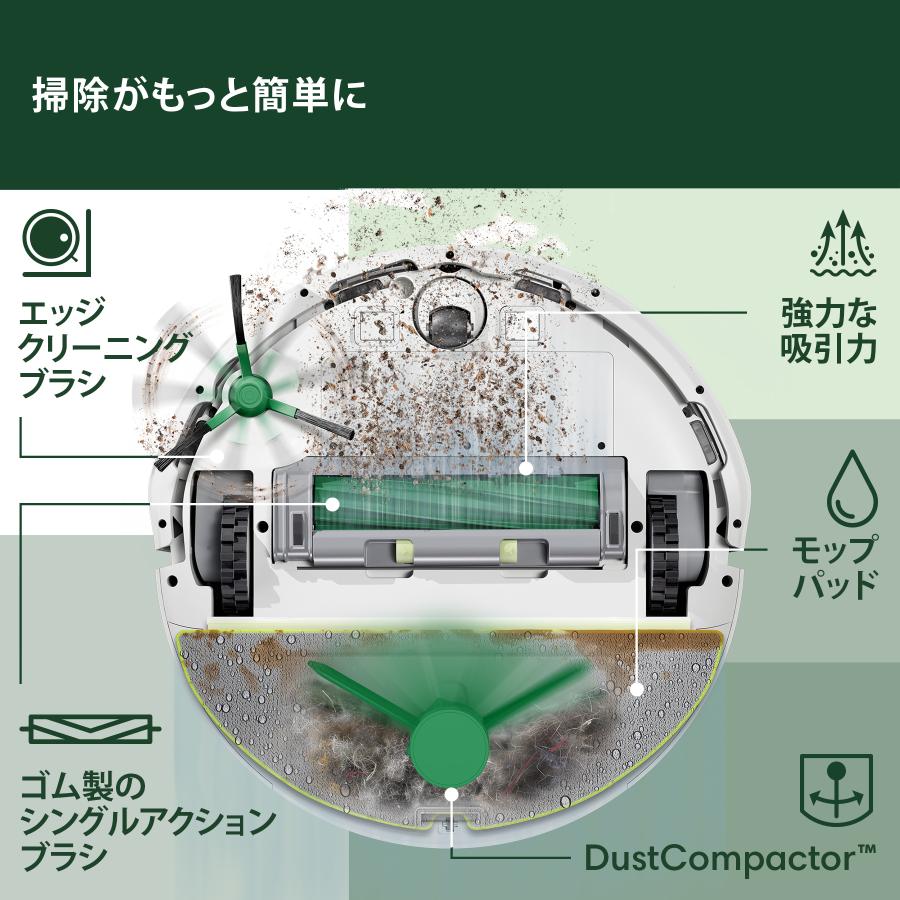 新品・iRobot Roomba Combo ロボット掃除機 【3年保証付】 楽天市場】【公式】 3年保証 Roomba 205 DustCompactor Combo