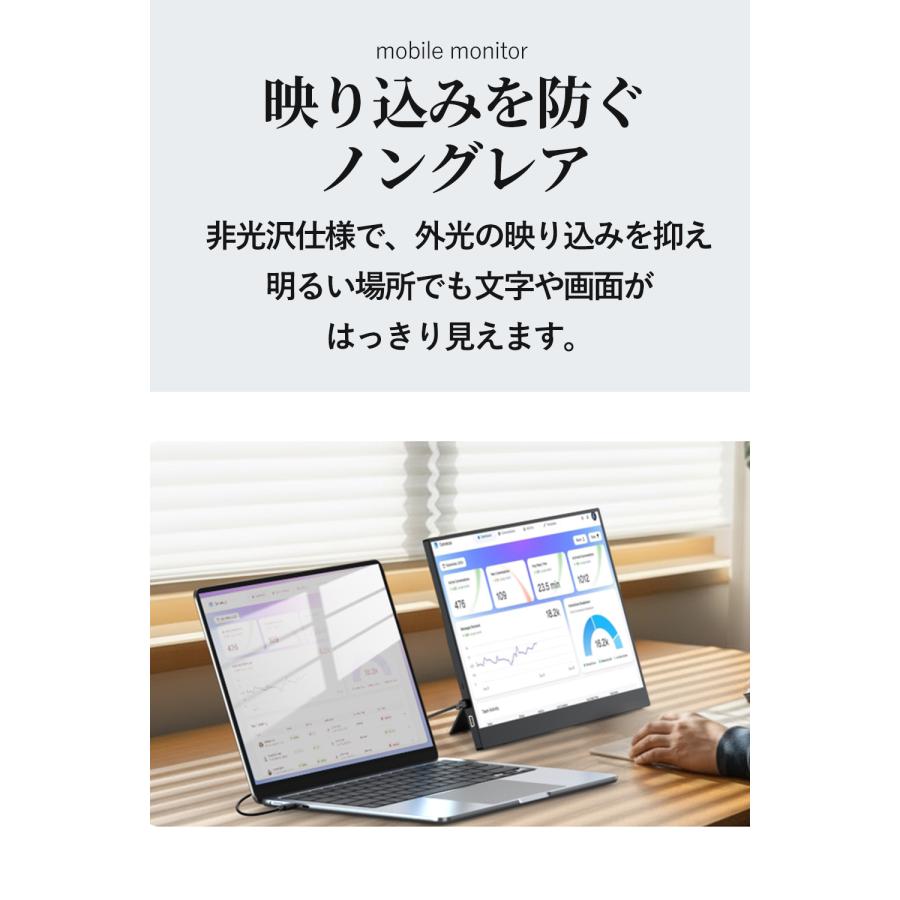 EVICIV モバイルモニター 15.6インチ FHD 1920×1080 自立型 薄型 軽量