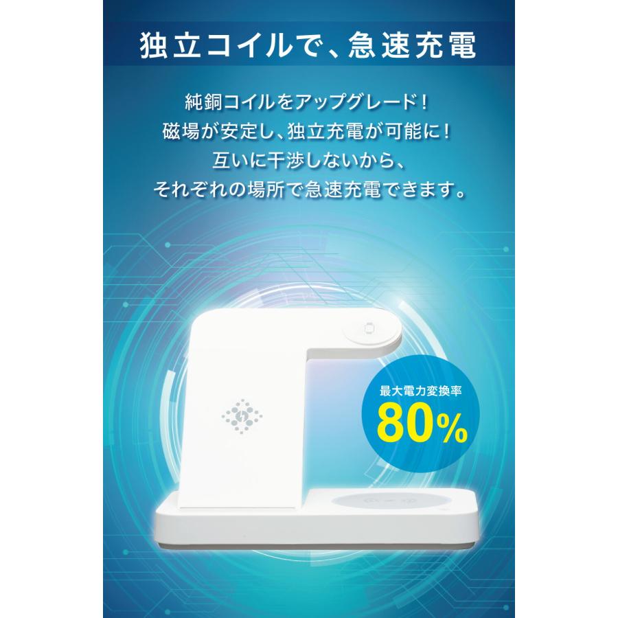 【置くだけ充電 高速充電 同時に4台】 ワイヤレス充電器 4in1 3in1じゃなくて4in1!! 】 ワイヤレス充電器 ＼ランキング1位獲得☆／ 4