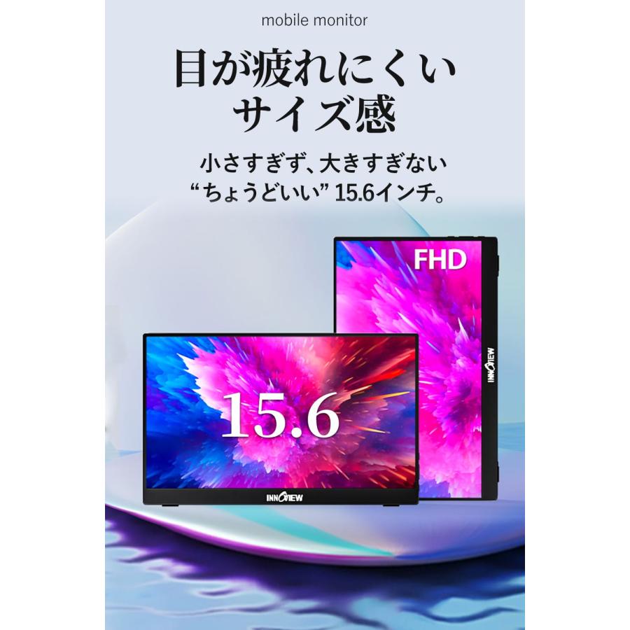 モバイルモニター 15.6インチ InnoView モバイルディスプレイ 自立型
