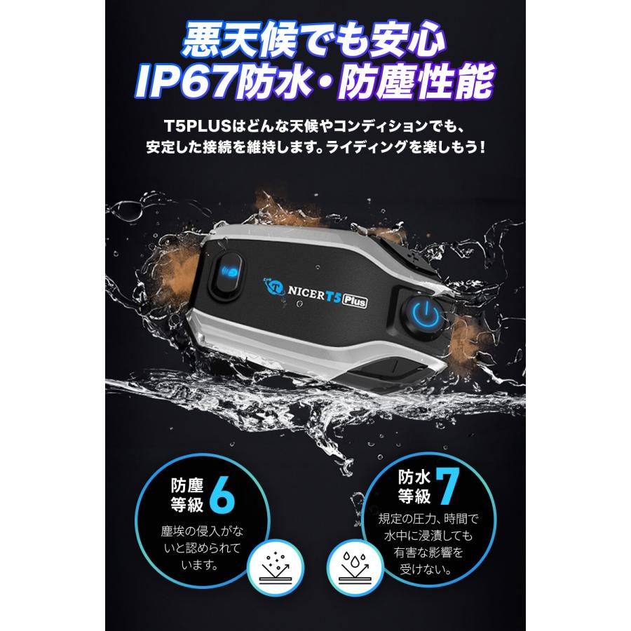 最新版 TNICER バイクインカム T5Plus あすつく当日発送 最新版 TNICER バイクインカム T5Plus あすつく当日発送