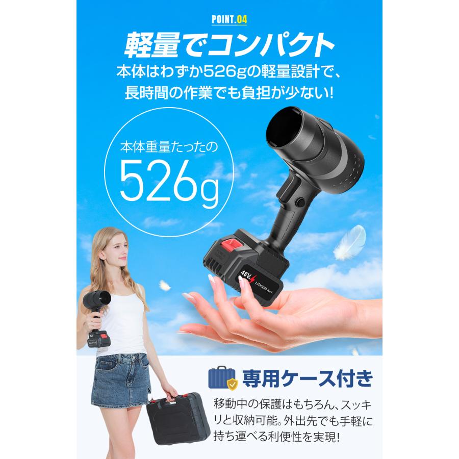 ブロワー 充電式 エアダスター バッテリー付き 強力 【最強配送対応で 