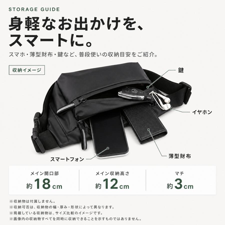 ボディバッグ メンズ レディース ウエストバッグ ウエストポーチ 斜