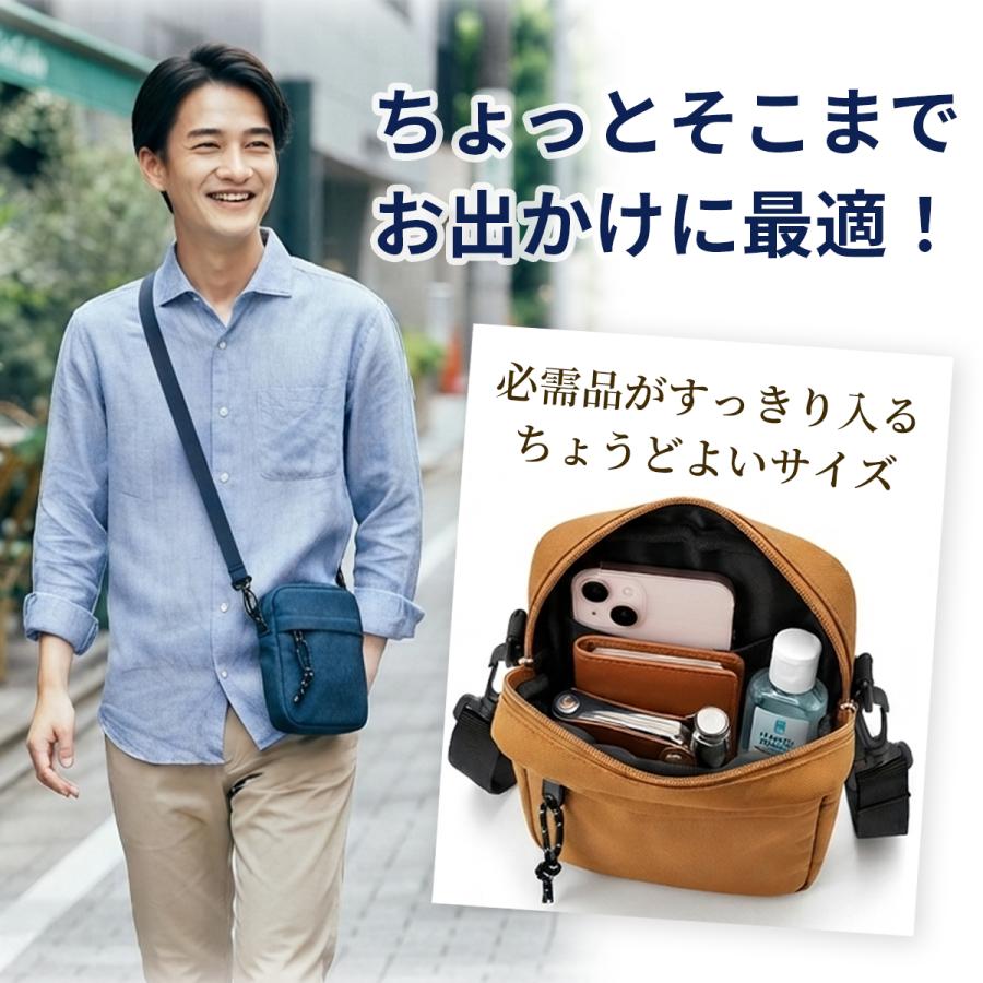スマホショルダー メンズ レディース 小さめ 軽量 撥水 スマホポーチ 