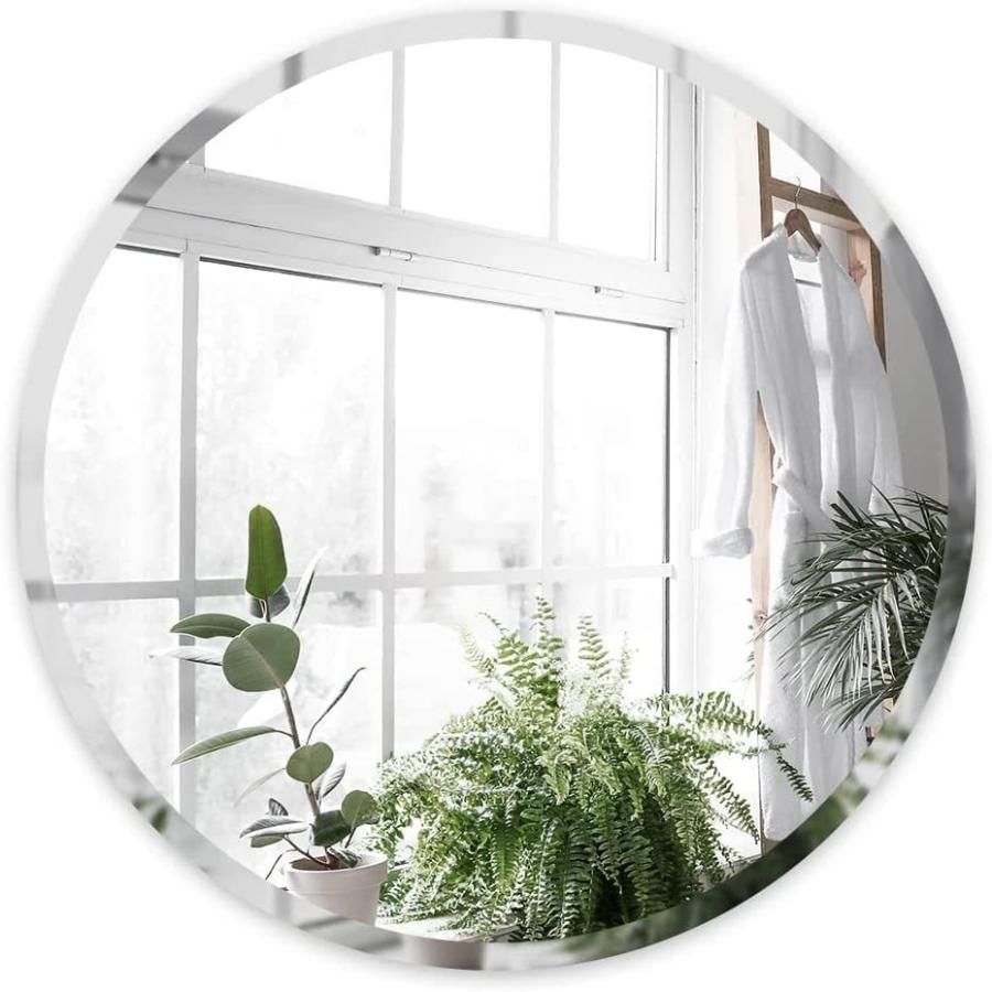 超人気の ウォールミラー おしゃれミラー 玄関 洗面 鏡 壁式 玄関鏡 浴室鏡 壁掛け鏡 丸鏡 壁掛けミラー ウォールミラー Winhi 壁飾り 40 フレームレス メイク 化粧 Windowsノート Www We Job Com