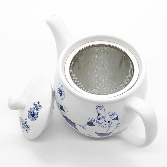 にゃん屋 ロンロンとミュウ ペアポット茶器 ティーポット ネコ 猫 湯呑