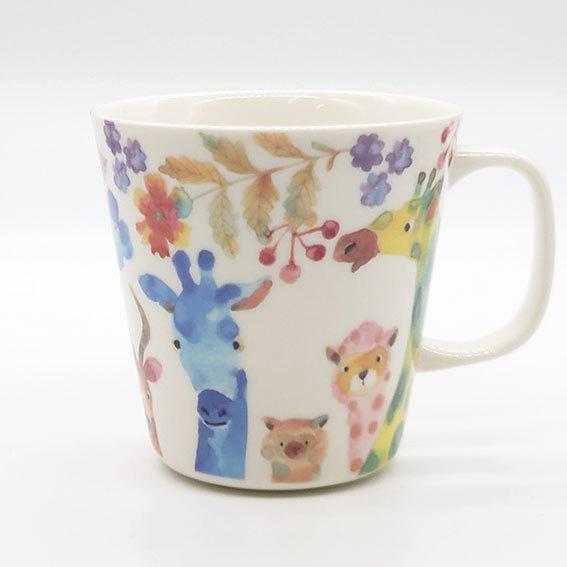 ふぁんfun マグカップ サバンナ 日本製 動物 アニマル きりん アルパカ ダチョウ サファリ イラスト 磁器 和食器 焼き物 陶器 かわいい おしゃれ クリスマス 雑貨と器 プレゼント Irodori Gift 通販 Yahoo ショッピング