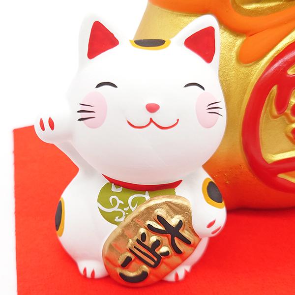 リュウコドウ 招き猫 宝くじ入れ 当選祈願 大当たり 金運 幸運 ネコ 猫