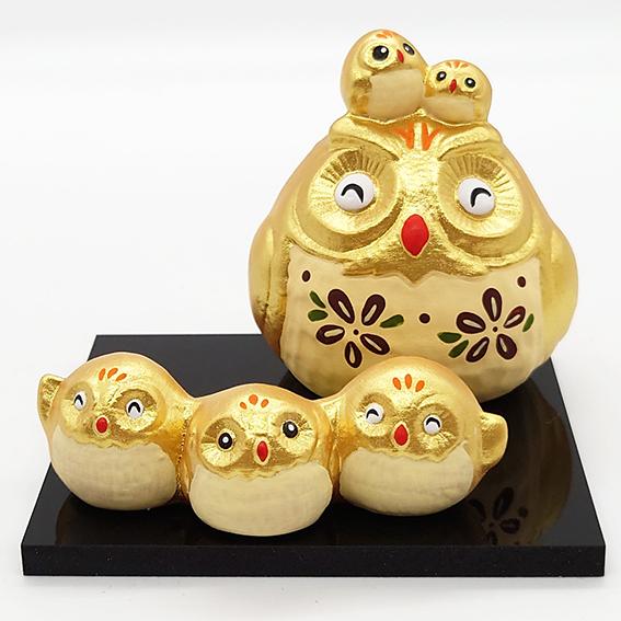 De Rosa デ・ローザ 高級 陶器 フィギュリン 置物 フクロウ セット