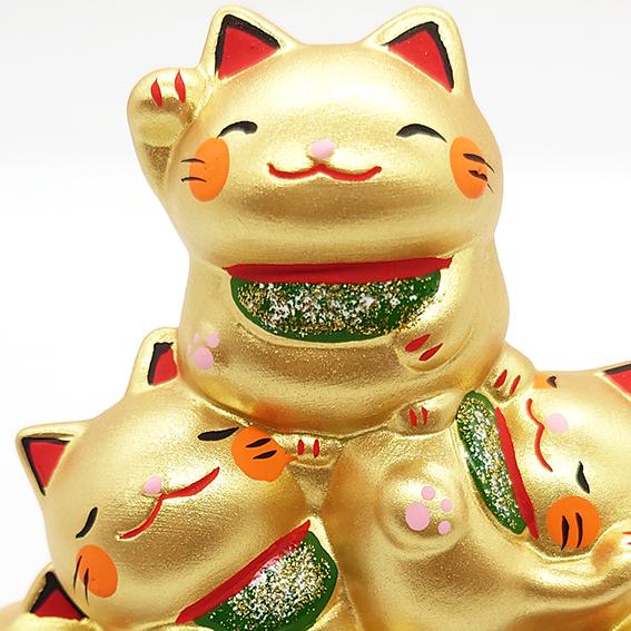 週末大特価　金の幸運を呼ぶ魅惑の眼を持つ招き猫 縁起物　年代物　インテリア　置物 楽天市場】招き猫 福おいで 金猫 財運出世 まねきねこ 金運アップ 金運