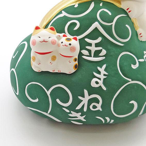 貯金箱 がま口 猫 カエル おしゃれ 招き猫 ねこ かえる ネコ 素焼き