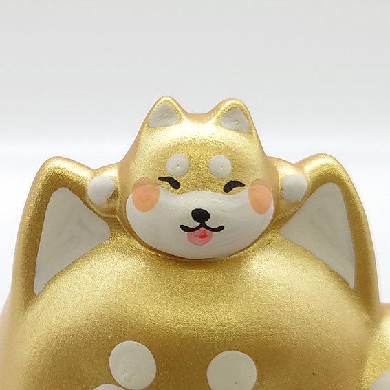 貯金箱 おしゃれ 犬 親子で金招きだワン 柴犬 金色 金運 幸運 風水