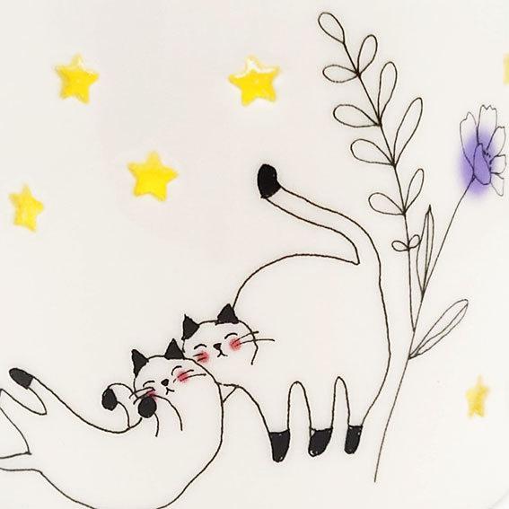 ★特選一品★希少レア☆繊細フラワー彫刻【愛らしい夫婦猫シュンガイトねこ置物】❤️ ☆特選一品☆希少レア☆繊細フラワー彫刻【愛らしい夫婦猫シュン