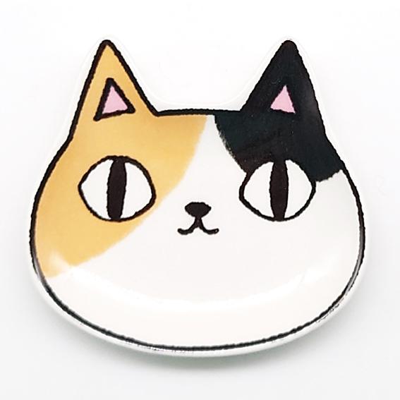 にゃん屋 猫3兄弟 顔 小皿 3枚セット 猫 ネコ ねこ 和食器 陶器 磁器