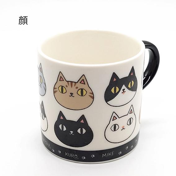 にゃん屋 猫３兄弟 となりの３兄弟 マグカップ ネコ ねこ 猫 黒猫 白猫 マグ 陶器 磁器 和食器 焼き物 かわいい おしゃれ｜irodorigift｜06