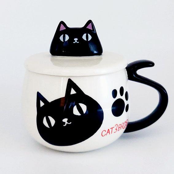 にゃん屋 猫3兄弟 蓋付き バラエティカップ ネコ ねこ 猫 マグカップ