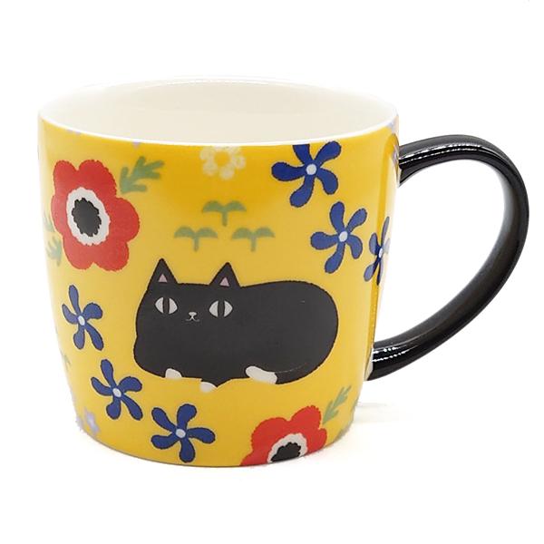 にゃん屋 猫3兄弟 カラフル マグカップ かわいい ネコ 黒猫 白猫 三毛 