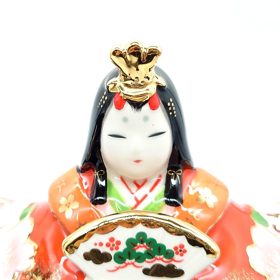 お雛様　陶器　作家　リアル 楽天市場】滝上真由美作 陶雛人形 花小紋 黒台付き 陶人形作家 陶器