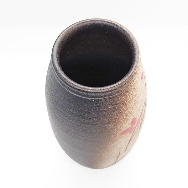 信楽焼 花瓶 おしゃれ 陶器 手描き 花絵 花入 フラワーベース 花器
