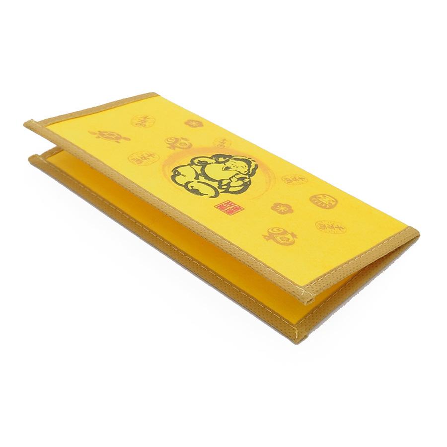 通帳ケース 大黒様 黄色 金運 財布 カードケース 薄型 イエロー 宝くじ