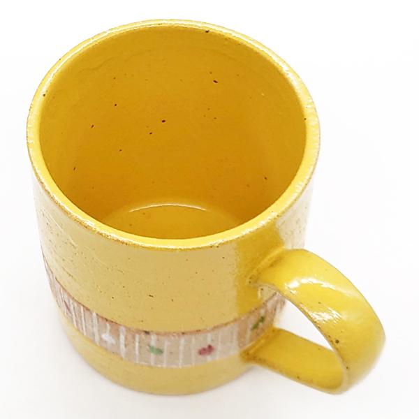 美濃焼 マグカップ イエロー ライン 黄色 おしゃれ 風水 金運