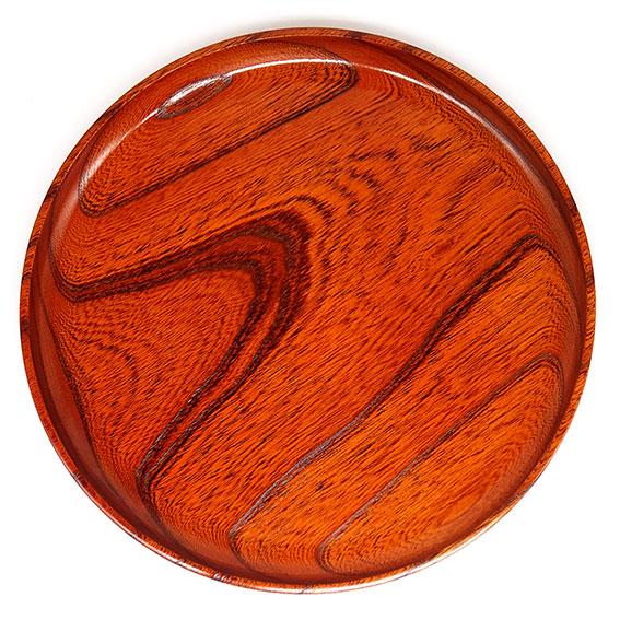 お盆 木製 丸 おしゃれ 高級 和風 小田原欅工芸 九寸 仁取盆 トレー