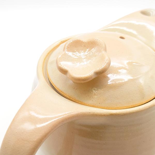 萩陶苑（SHUTOUEN） 萩焼 急須 ポット 茶こし付 華 ティーポット 陶器
