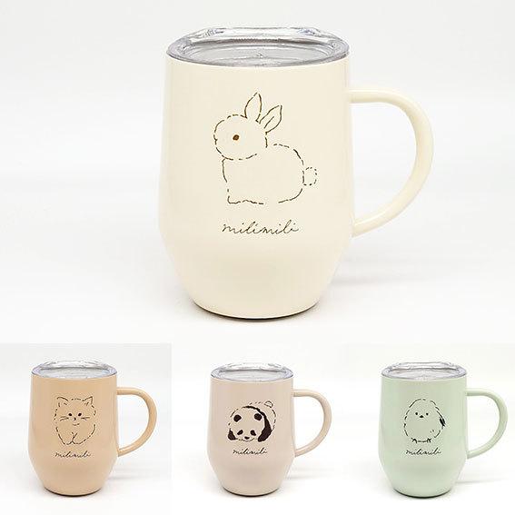 Q-LiA ミリミリ ステンレス マグ ウサギ うさぎ ネコ ねこ 猫 パンダ 