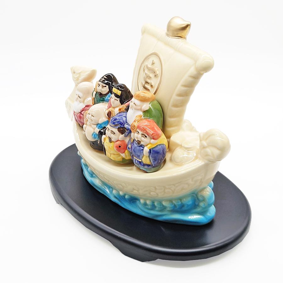 ★ 陶器製絵画　七福神　開運　招福 開運招福 祝鯛七福神 昭峰 作 陶器製 『祝鯛（いわいたい）』に