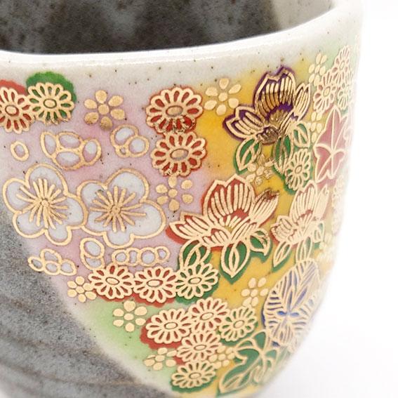 九谷焼 湯呑み ペア 春夏秋冬 夫婦湯呑 夫婦茶碗 茶碗 陶器 和食器